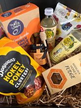 Load image into Gallery viewer, Assorted food items including honey, lemonade, and honey in a gift box.