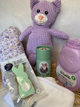 Load image into Gallery viewer, Lavender baby gift basket
