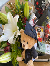 Load image into Gallery viewer, Flowers, soft toy and foodie hamper
